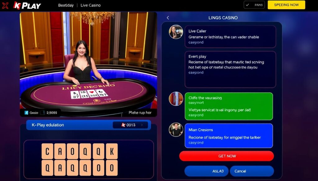 케이플레이 카지노 라이브 딜러 게임 화면