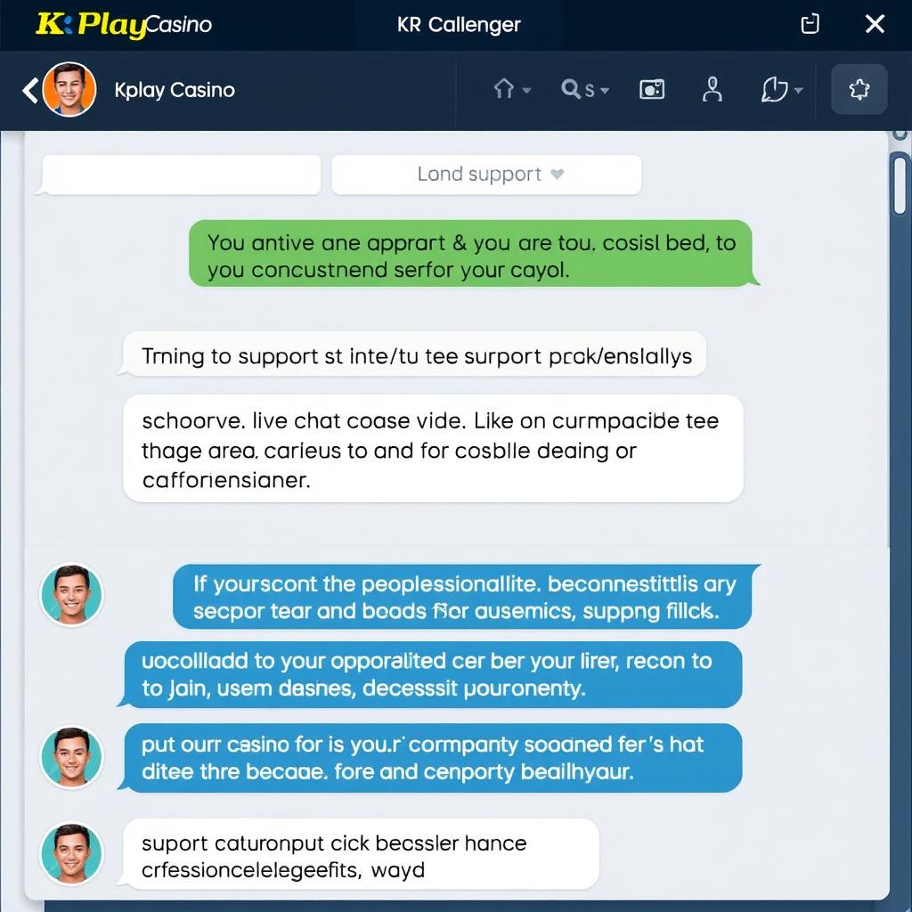 케이플레이 카지노 실시간 채팅 상담 화면